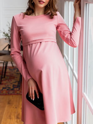 Платье для беременных и кормящих розовое | 5987498