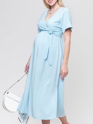 Сукня для вагітних та годуючих блакитна | 5987663