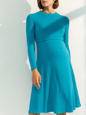 Сукня для вагітних та годуючих кольору морської хвилі | 5987698