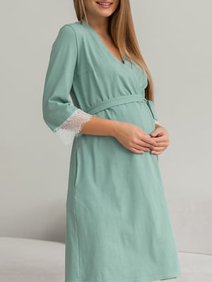 Халат для беременных и кормящих цвета полынь | 5987776