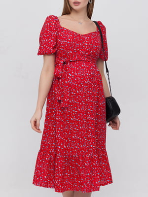 Платье для беременных и кормящих красное | 5987613
