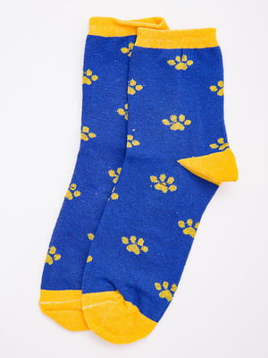 Шкарпетки сині в принт | 5988628
