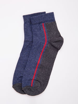 Шкарпетки короткі сіро-сині | 5988655