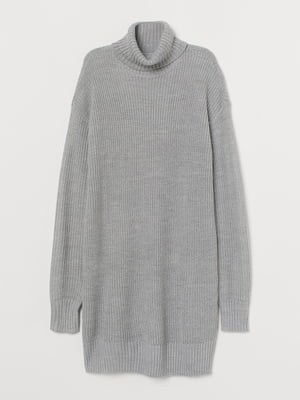 Платье-свитер светло-серое | 5926770