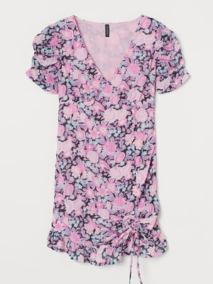 Платье-футляр розовое в цветочный принт | 5927017