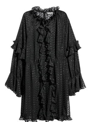 Платье А-силуэта черное | 5990206