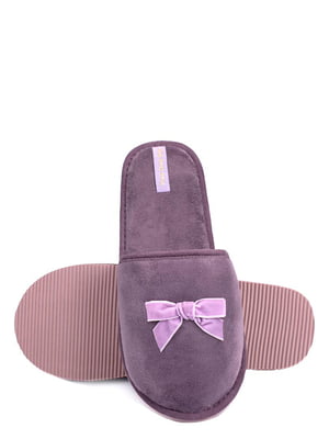 Тапочки велюровые фиолетовые | 6006502