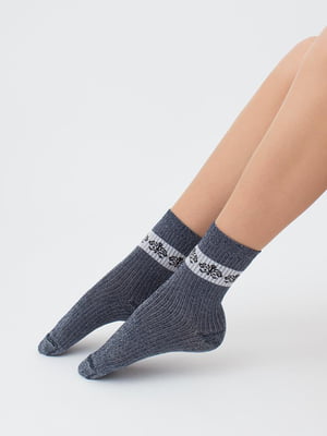 Шкарпетки сині з принтом | 6006594