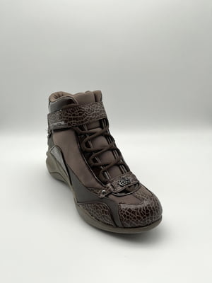 Кросівки коричневі з візерунком | 5930229