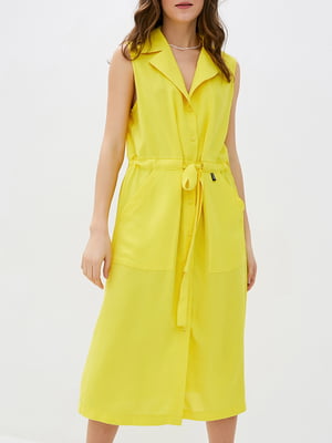 Сукня-жакет жовта з пояском | 6010120
