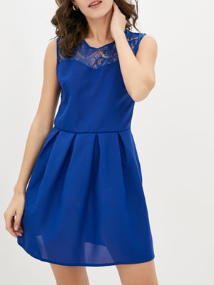 Платье коктейльное синее | 6010804