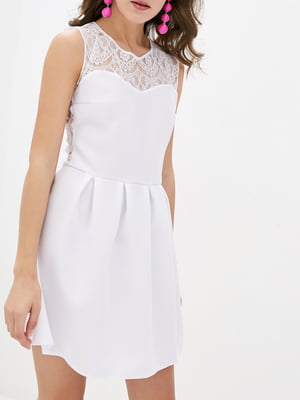 Платье коктейльное белое | 6010813