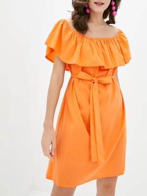 Платье А-силуэта оранжевое | 6010818