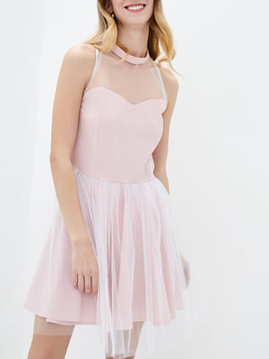 Платье коктейльное розовое | 6010829