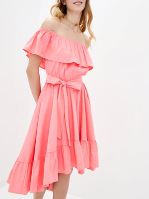 Сукня А-силуету коралового кольору | 6010846