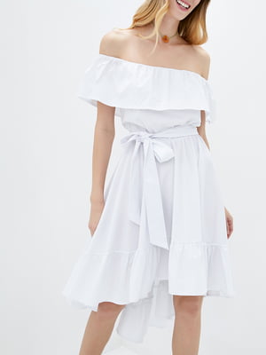 Платье А-силуэта белое | 6010850