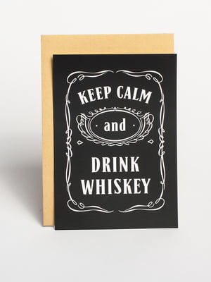 Листівка Keep calm and drink whiskey | 6011727