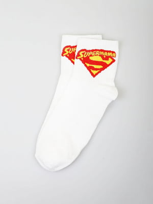 Шкарпетки білі з принтом | 5927880