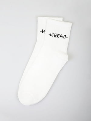 Шкарпетки білі з принтом | 5927883