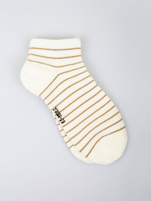 Шкарпетки короткі білі в смужку | 5927929