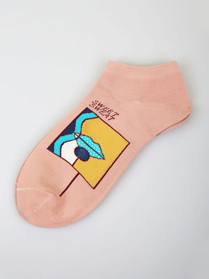 Шкарпетки рожеві з малюнком | 5928010