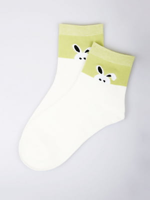 Шкарпетки двокольорові з малюнком | 5928041