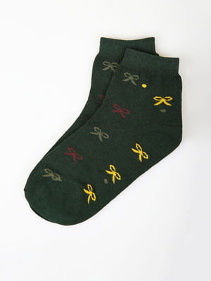Шкарпетки зелені з малюнком | 5928162