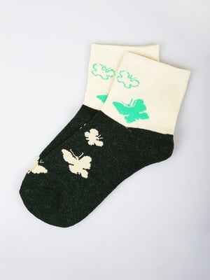 Шкарпетки двокольорові з малюнком | 5928168