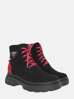 Ботинки черно-красные | 6025034