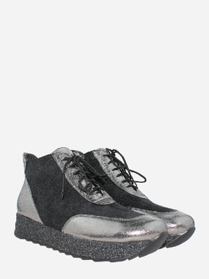 Ботинки черно-стального цвета | 6025050
