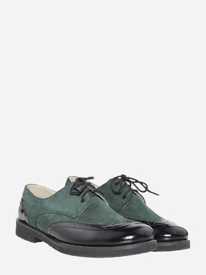 Туфли черно-зеленые | 6025300