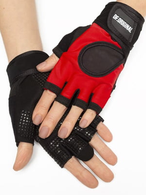 Перчатки для фитнеса черно-красные | 6025589