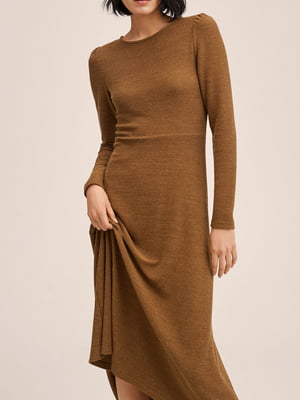 Сукня А-силуету коричнева | 6019378