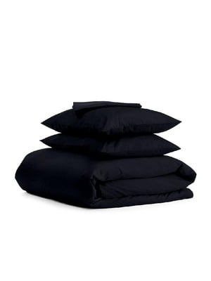 Комплект семейного постельного белья Satin Black 2х160х220 см | 6033020