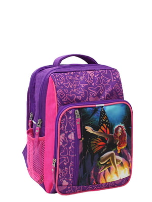 Рюкзак фиолетово-малиновый с принтом | 6033932