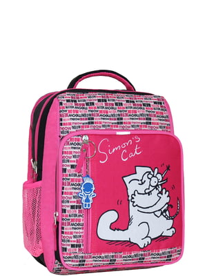 Рюкзак чорно-рожевий із принтом | 6034147