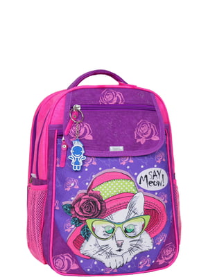 Рюкзак розово-фиолетовый с принтом | 6034152
