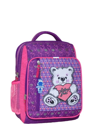 Рюкзак розово-фиолетовый с принтом | 6034174