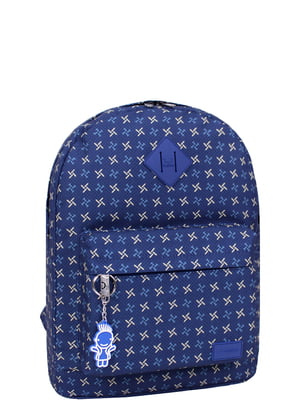Рюкзак синий с принтом | 6034309