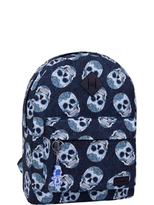Рюкзак синій з принтом | 6034312
