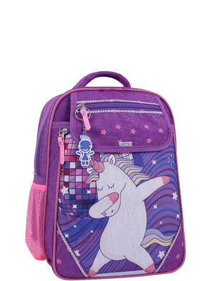 Рюкзак фиолетовый с принтом | 6034467