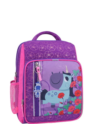 Рюкзак фиолетово-малиновый с принтом | 6034473