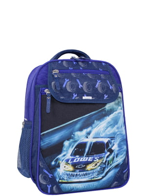 Рюкзак синій з принтом | 6034490