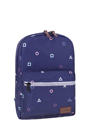 Рюкзак синій з принтом | 6034784