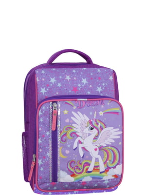Рюкзак фиолетовый с принтом | 6034860