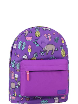 Рюкзак фиолетовый с принтом | 6034877