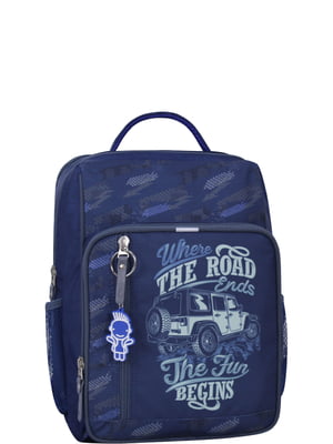 Рюкзак синій з принтом | 6034989