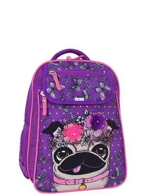 Рюкзак фіолетовий з принтом | 6035048