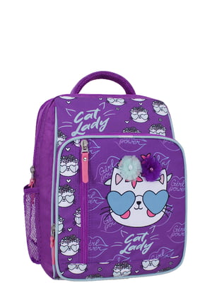 Рюкзак фіолетовий з принтом | 6035056