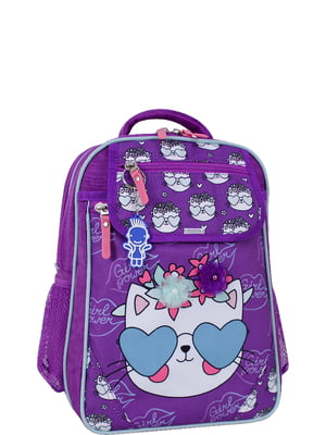 Рюкзак фіолетовий з принтом | 6035077